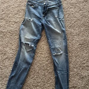 Hudson Jeans Distressed Skinny Blue Jeans